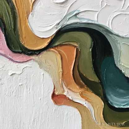 BUYARTVIEW Terra Flow – Textured Abstract Earth Tone Panoramic Painting - image 3