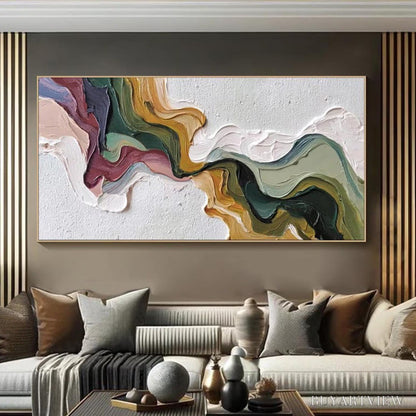 BUYARTVIEW Terra Flow – Textured Abstract Earth Tone Panoramic Painting - image 4