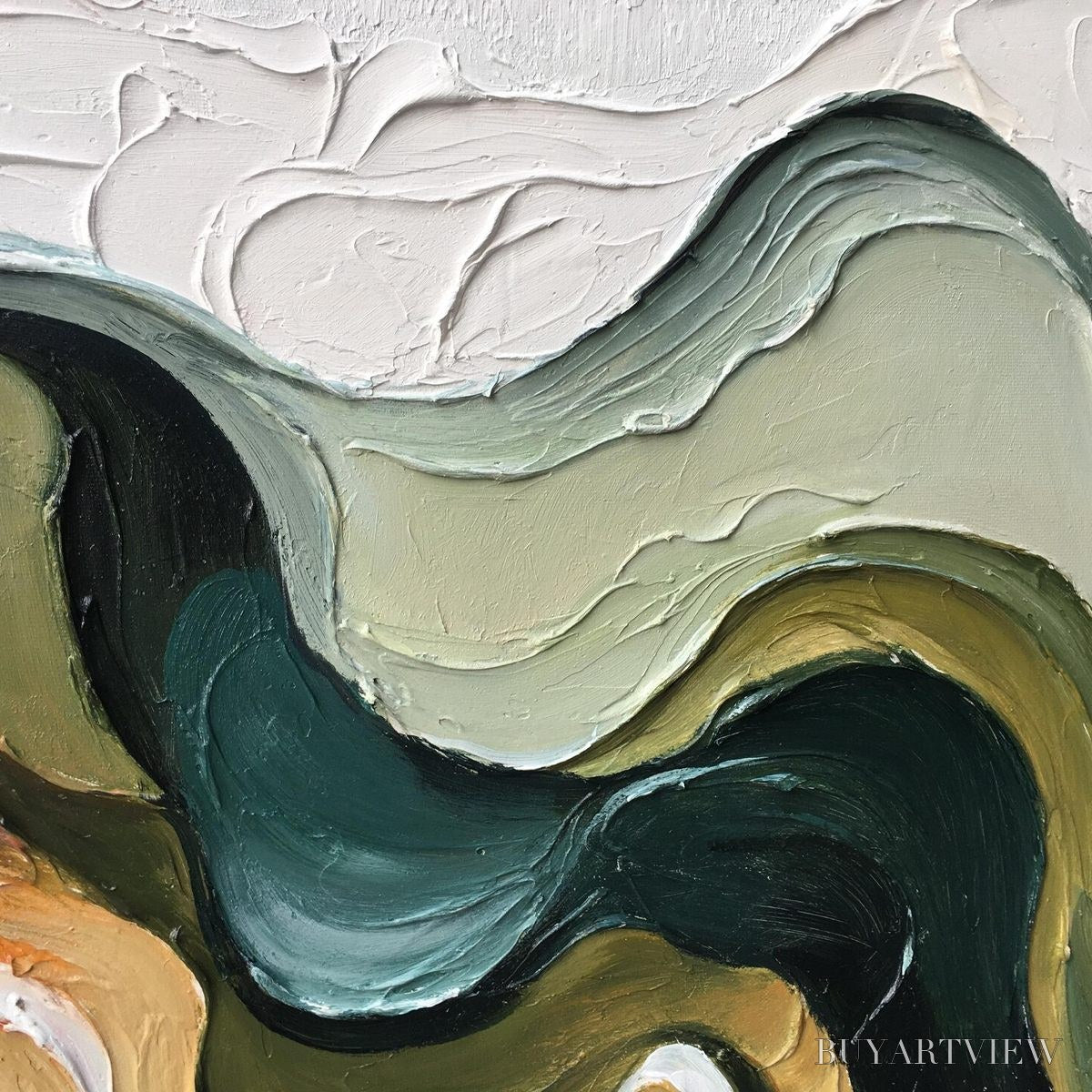 BUYARTVIEW Terra Flow – Textured Abstract Earth Tone Panoramic Painting - image 5