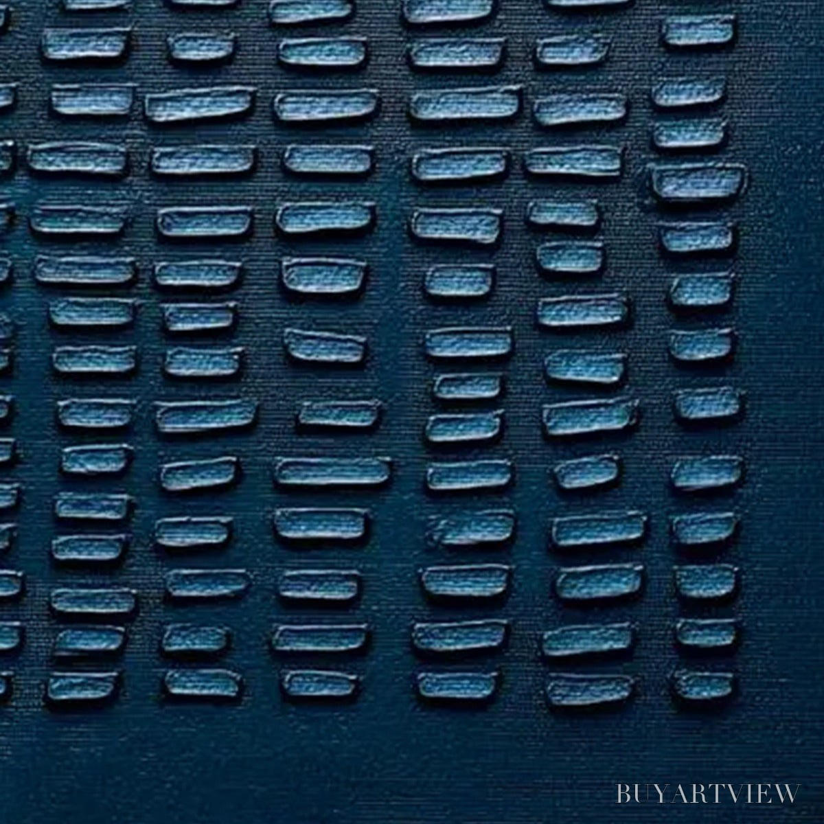 BUYARTVIEW Midnight Code – Textured Minimalist Geometric Abstract Oil Painting - image 4