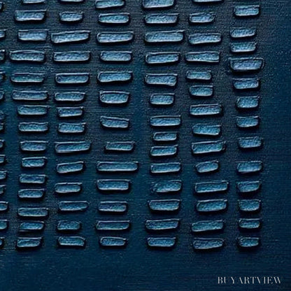 BUYARTVIEW Midnight Code – Textured Minimalist Geometric Abstract Oil Painting - image 4