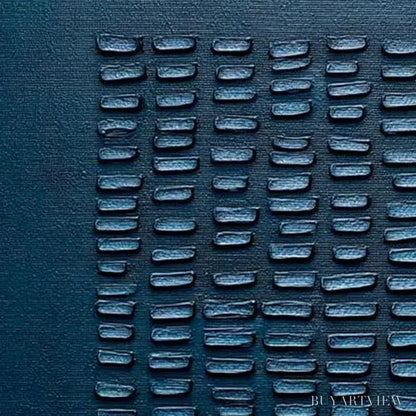 BUYARTVIEW Midnight Code – Textured Minimalist Geometric Abstract Oil Painting - image 6