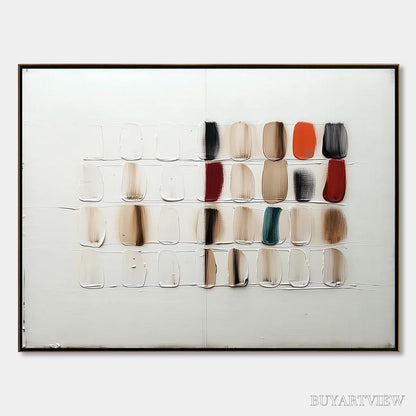 BUYARTVIEW Textured Tiles – Minimalist Abstract Textured Oil Painting - image 1