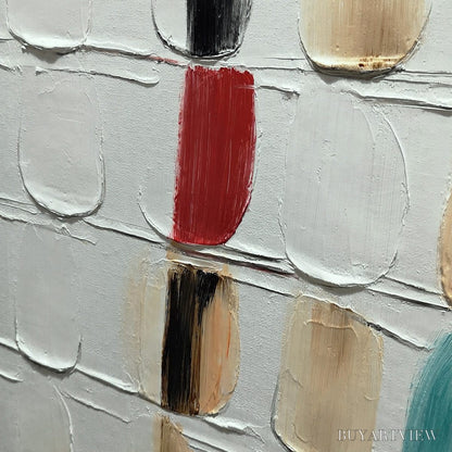 BUYARTVIEW Textured Tiles – Minimalist Abstract Textured Oil Painting - image 3