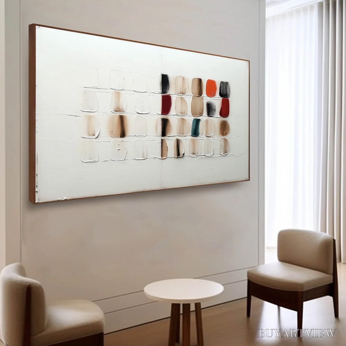 BUYARTVIEW Textured Tiles – Minimalist Abstract Textured Oil Painting - image 5