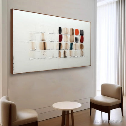BUYARTVIEW Textured Tiles – Minimalist Abstract Textured Oil Painting - image 5