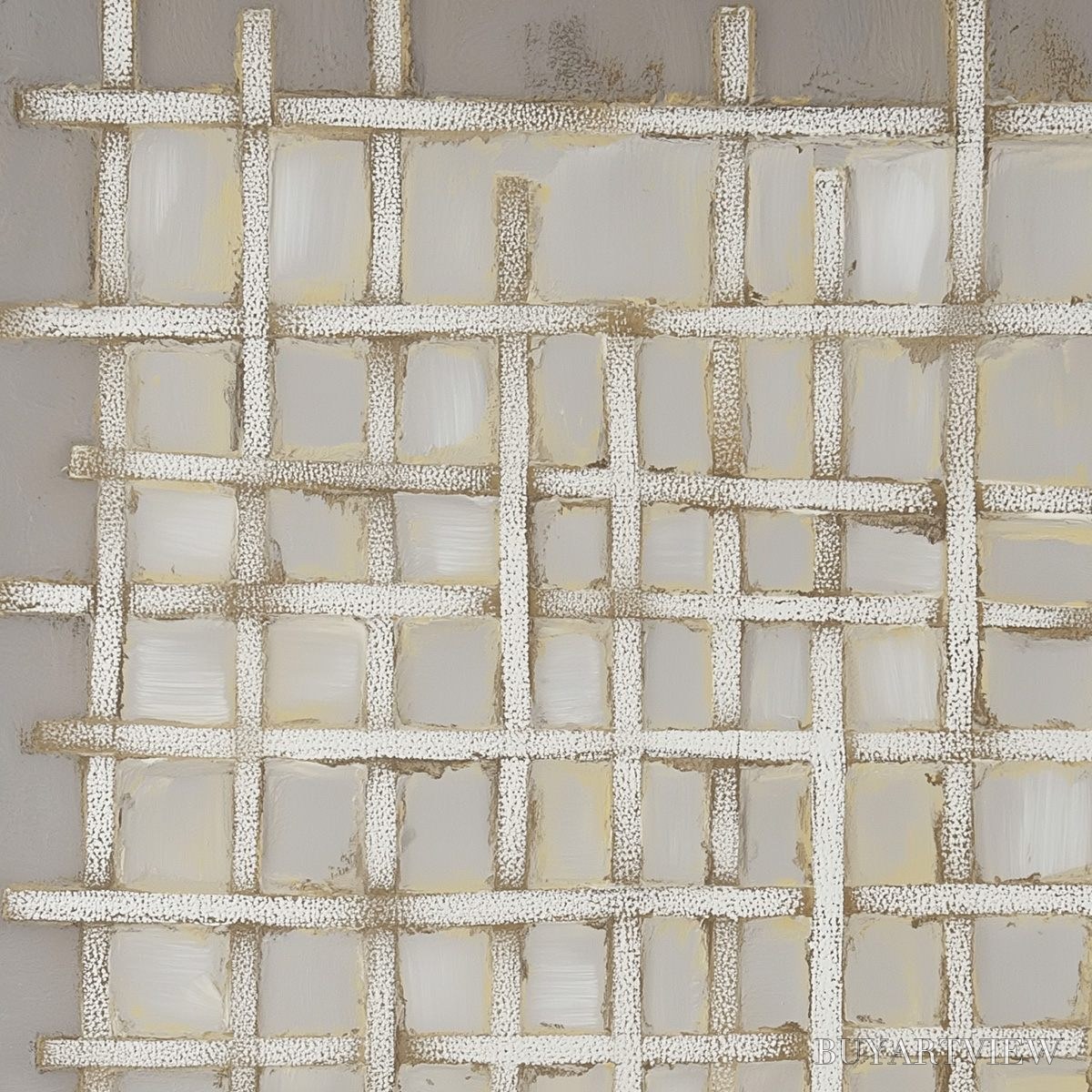 BUYARTVIEW Woven Tranquility Minimalist Textured Beige Abstract Oil Painting - image 6