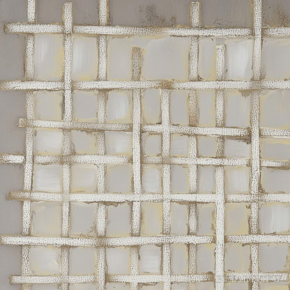 BUYARTVIEW Woven Tranquility Minimalist Textured Beige Abstract Oil Painting - image 6