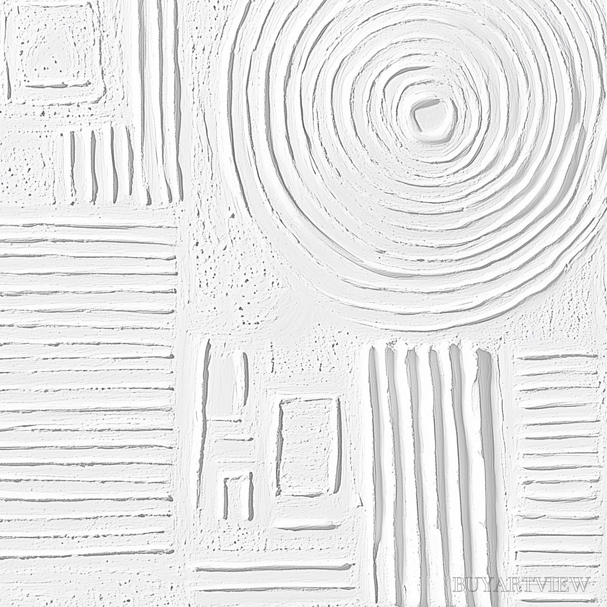 BUYARTVIEW White Texture Minimalist Textured Abstract Oil Painting - image 6