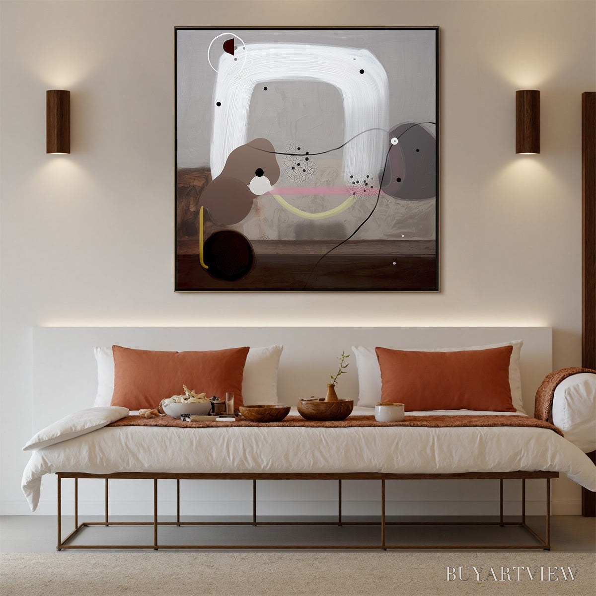 BUYARTVIEW Abstract Balance – Minimalist Abstract Grey Oil Painting - image 4