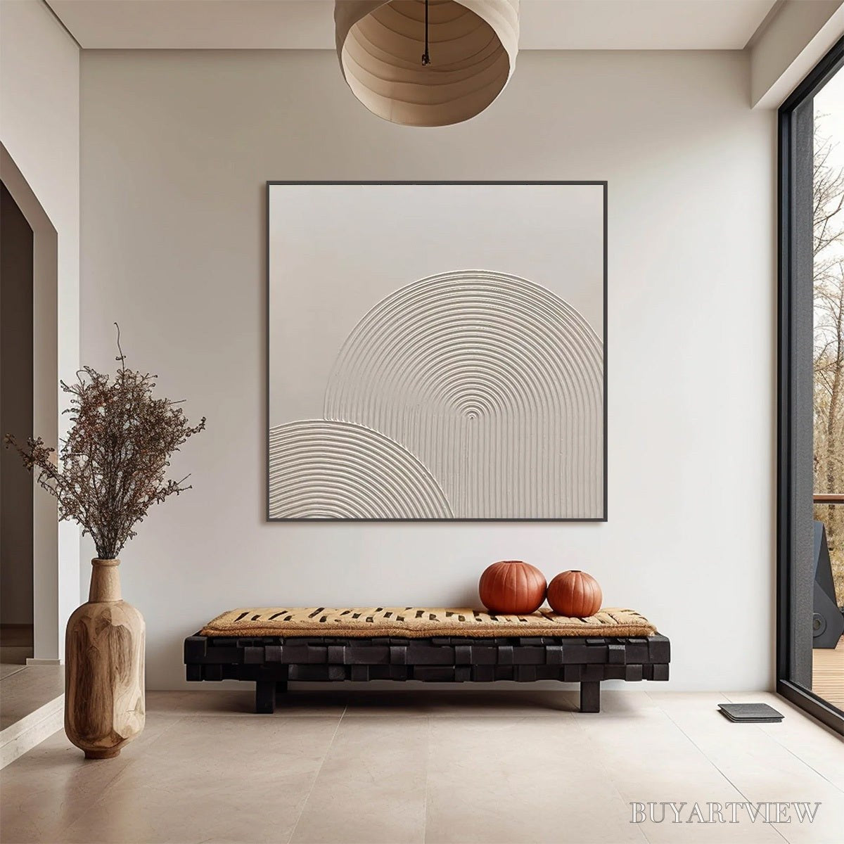 BUYARTVIEW Sandstone Arches – Textured Minimalist Abstract Oil Painting - image 5