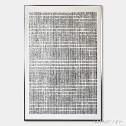 BUYARTVIEW Silver Linings – Textured Minimalist Abstract Oil Painting - image 1