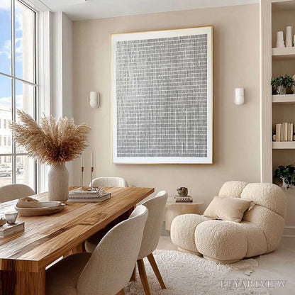 BUYARTVIEW Silver Linings – Textured Minimalist Abstract Oil Painting - image 4