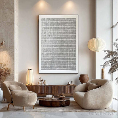 BUYARTVIEW Silver Linings – Textured Minimalist Abstract Oil Painting - image 6