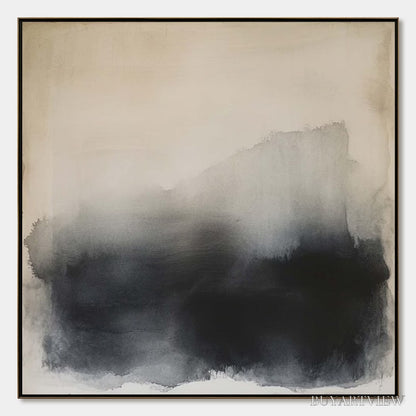 BUYARTVIEW Dusk Shadows – Abstract Minimalist Neutral Tone Oil Painting - image 1