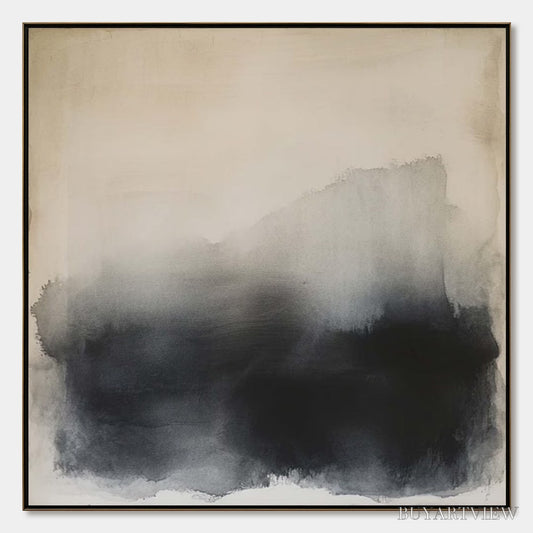 BUYARTVIEW Dusk Shadows – Abstract Minimalist Neutral Tone Oil Painting - image 1