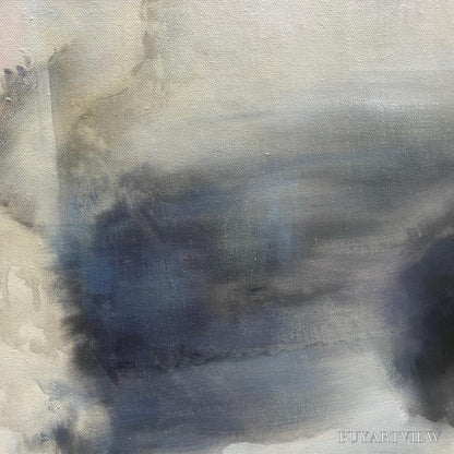BUYARTVIEW Dusk Shadows – Abstract Minimalist Neutral Tone Oil Painting - image 3