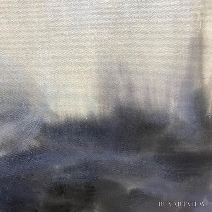 BUYARTVIEW Dusk Shadows – Abstract Minimalist Neutral Tone Oil Painting - image 6