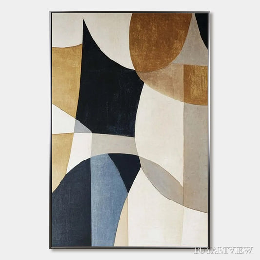 BUYARTVIEW Geometric Balance – Abstract Minimalist Geometric Oil Painting - image 1