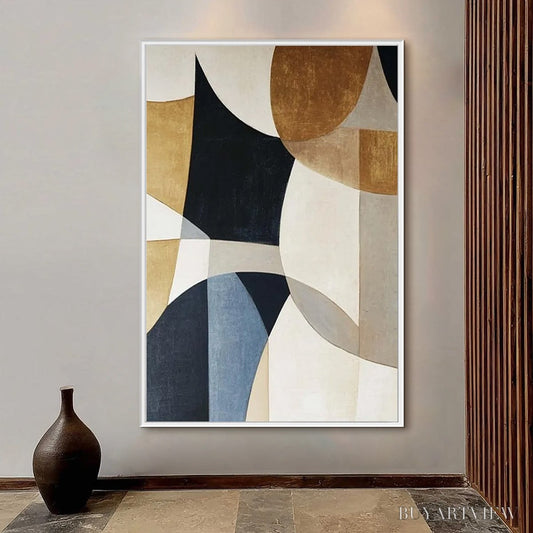 BUYARTVIEW Geometric Balance – Abstract Minimalist Geometric Oil Painting - image 2