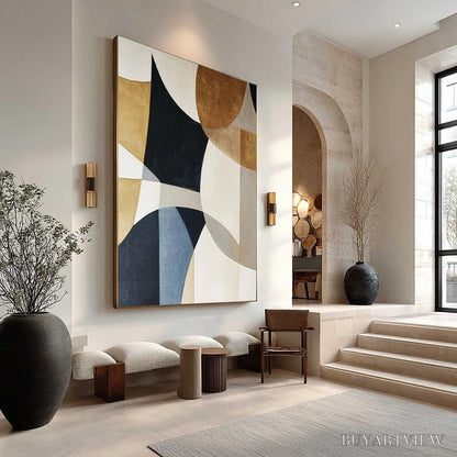 BUYARTVIEW Geometric Balance – Abstract Minimalist Geometric Oil Painting - image 3