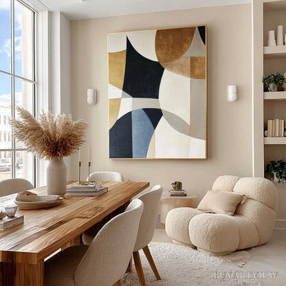 BUYARTVIEW Geometric Balance – Abstract Minimalist Geometric Oil Painting - image 5