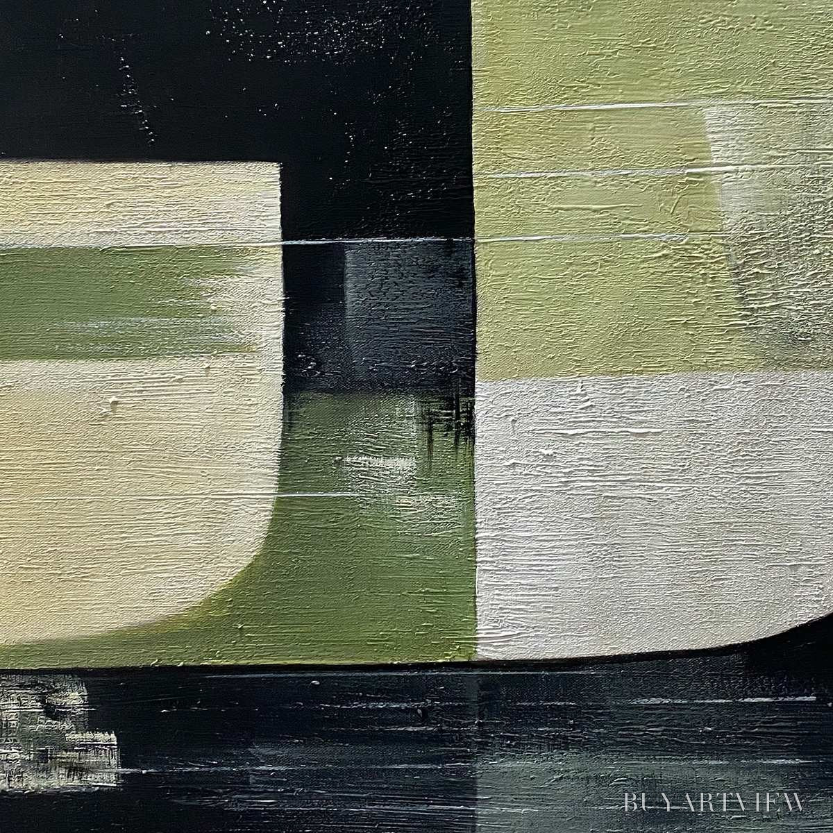BUYARTVIEW Structured Forms – Minimalist Abstract Block Oil Painting - image 6