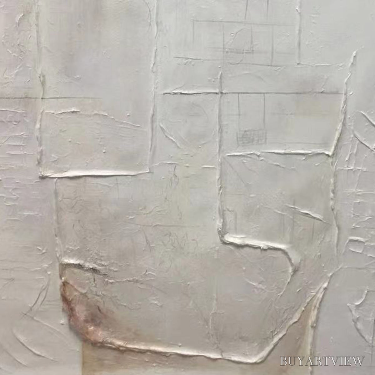 BUYARTVIEW Deconstructed Plans – Textured Minimalist Architectural Abstract Painting - image 6