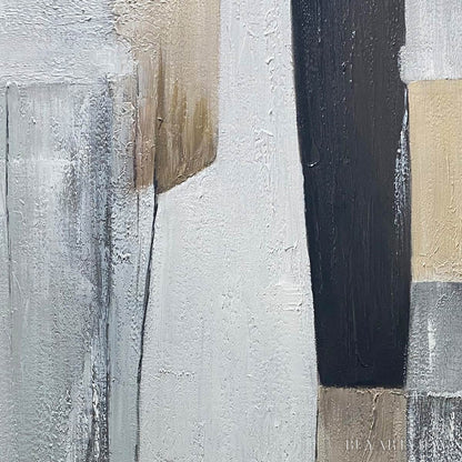 BUYARTVIEW Structured Calm – Textured Minimalist Abstract Oil Painting - image 6