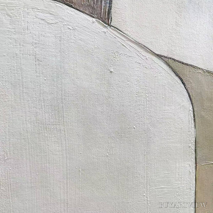 BUYARTVIEW Earthen Forms – Textured Minimalist Abstract Oil Painting - image 3