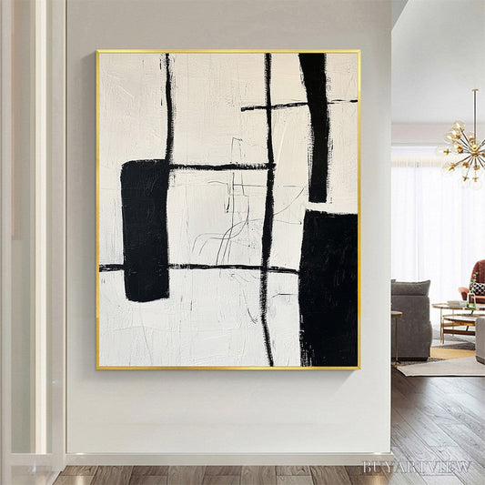 BUYARTVIEW Intersection – Textured Minimalist Abstract Oil Painting - image 2