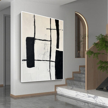 BUYARTVIEW Intersection – Textured Minimalist Abstract Oil Painting - image 4