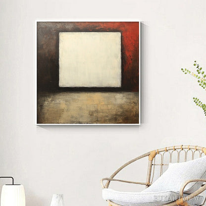 BUYARTVIEW Void – Minimalist Abstract Oil Painting with White Square - image 5
