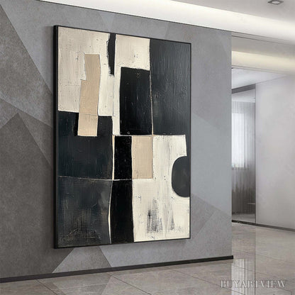 BUYARTVIEW Contrast – Abstract Geometric Oil Painting - image 4
