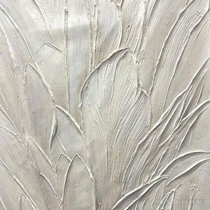 BUYARTVIEW Whispered Winds – Textured Minimalist Oil Painting in Off-White - image 5