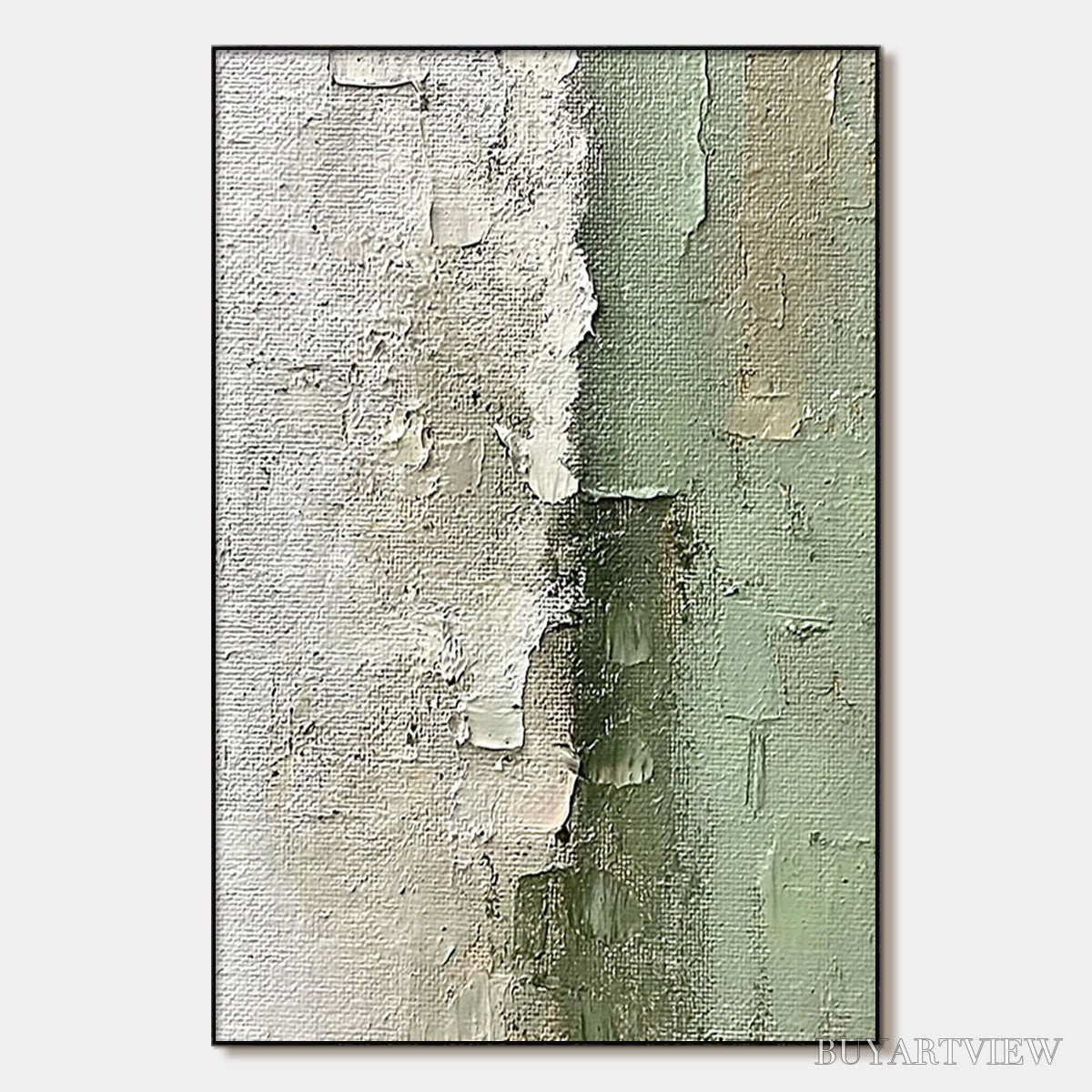BUYARTVIEW Serene Simplicity – Textured Minimalist Abstract Oil Painting - image 1