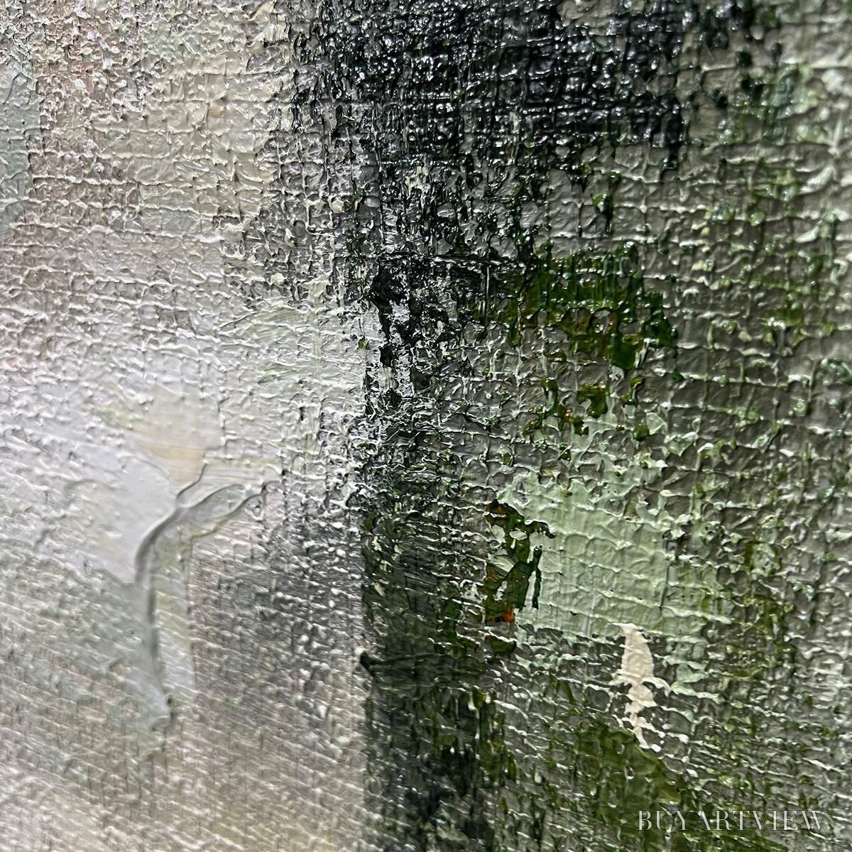 BUYARTVIEW Serene Simplicity – Textured Minimalist Abstract Oil Painting - image 3