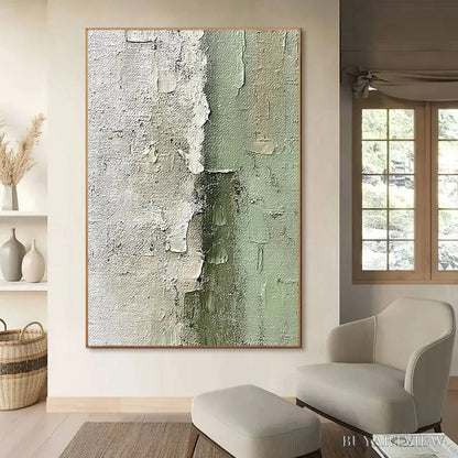BUYARTVIEW Serene Simplicity – Textured Minimalist Abstract Oil Painting - image 6