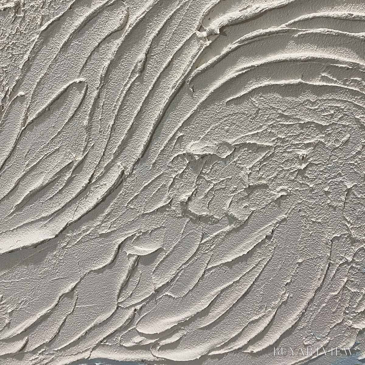 BUYARTVIEW Whispers of White – Textured Minimalist Oil Painting - image 3