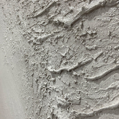 BUYARTVIEW Serene Pathways – Minimalist Beige Textured Impasto Oil Painting - image 5
