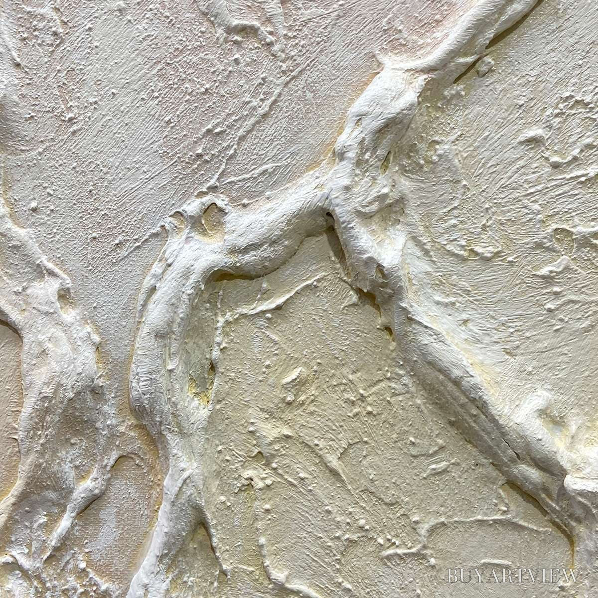 BUYARTVIEW Serene Textures – Textured Abstract Painting, Neutral Beige , Vertical Canvas, Minimalist Decor - image 6
