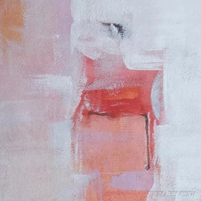 BUYARTVIEW Blushing Dawn – Pink Abstract Painting, Textured , Vertical Canvas, Minimalist Decor - image 3