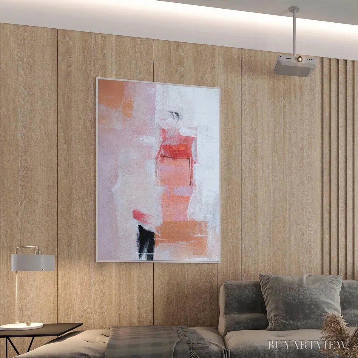 BUYARTVIEW Blushing Dawn – Pink Abstract Painting, Textured , Vertical Canvas, Minimalist Decor - image 5