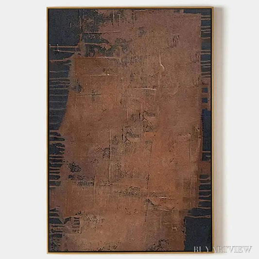 BUYARTVIEW Rustic Texture – Textured Abstract Painting in Brown - image 1