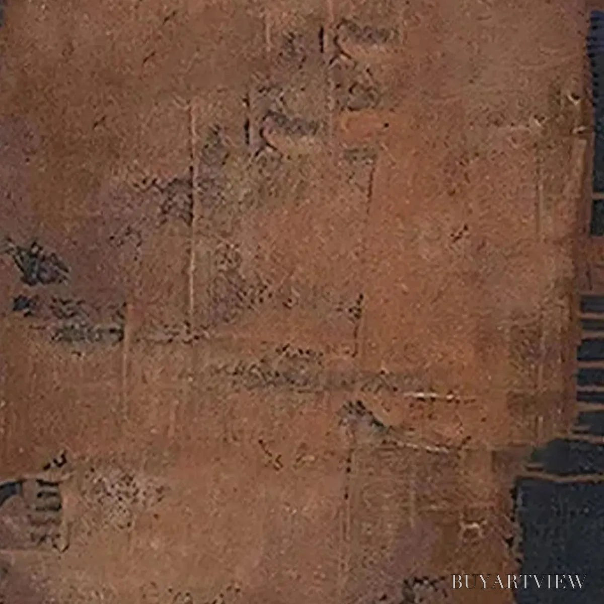 BUYARTVIEW Rustic Texture – Textured Abstract Painting in Brown - image 6