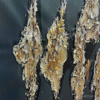 BUYARTVIEW Black and Gold Texture – Textured Abstract Painting - image 6