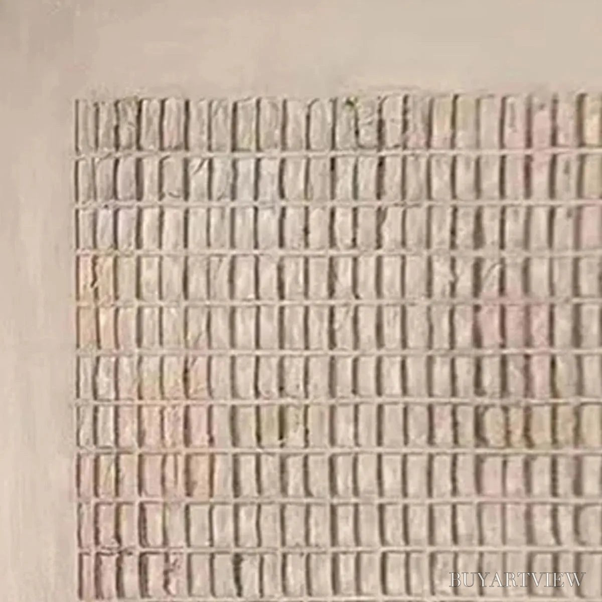 BUYARTVIEW Beige Grid – Minimalist Textured Painting in Beige - image 3