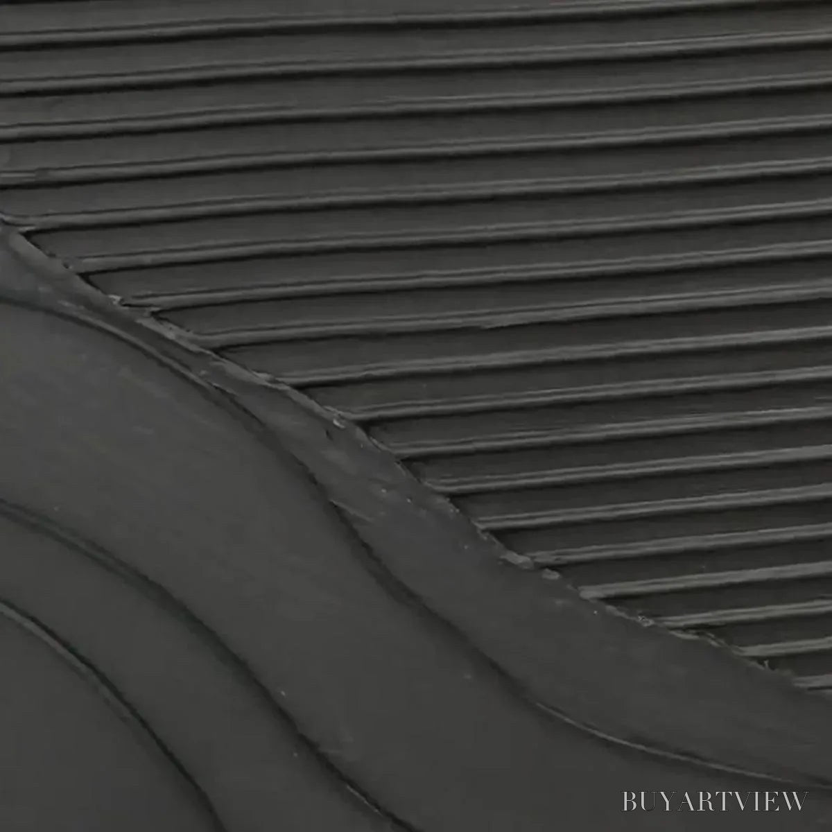 BUYARTVIEW Black Texture – Minimalist Textured Painting in Black - image 5