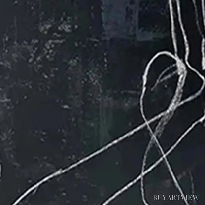 BUYARTVIEW Minimalist Abstract Duo – Set of 2 Abstract Paintings in Black and White - image 3