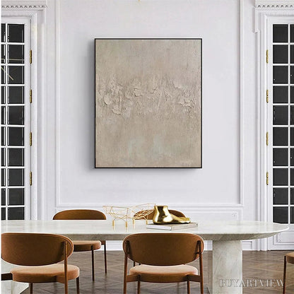 BUYARTVIEW Textured Beige Abstract – Minimalist Textured Painting, Square - image 5
